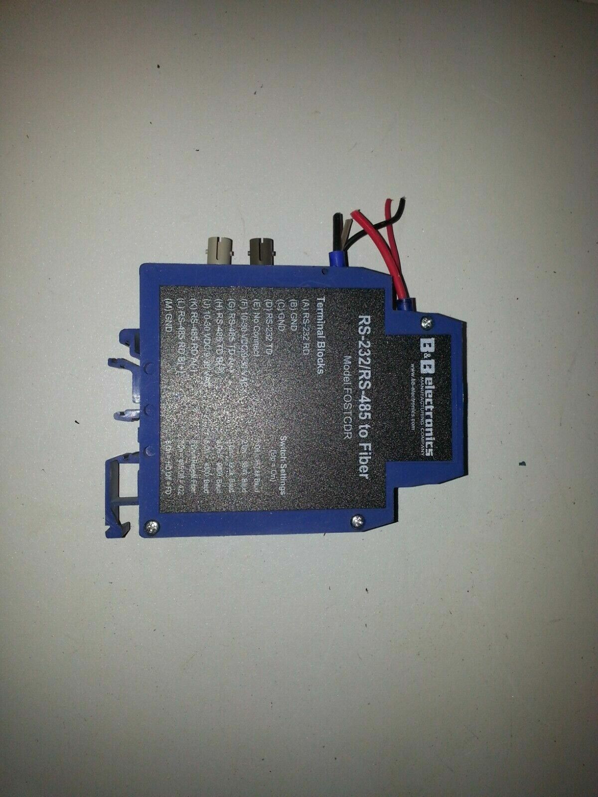 B&B Electronics FOSTCDR RS-232 RS-485 to Fiber Optic Converter Industrial Serial