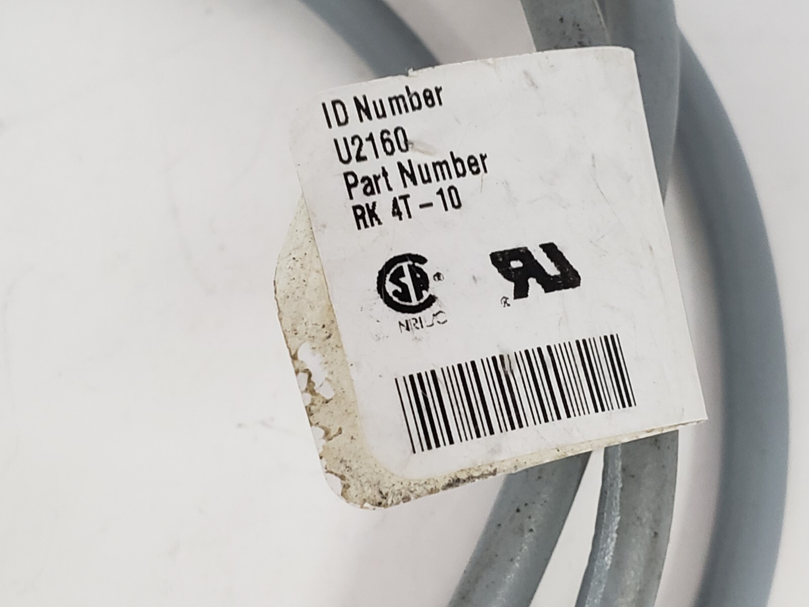 TURCK RK 4T-10 CORDSET EUROFAST FEMALE (U2160)