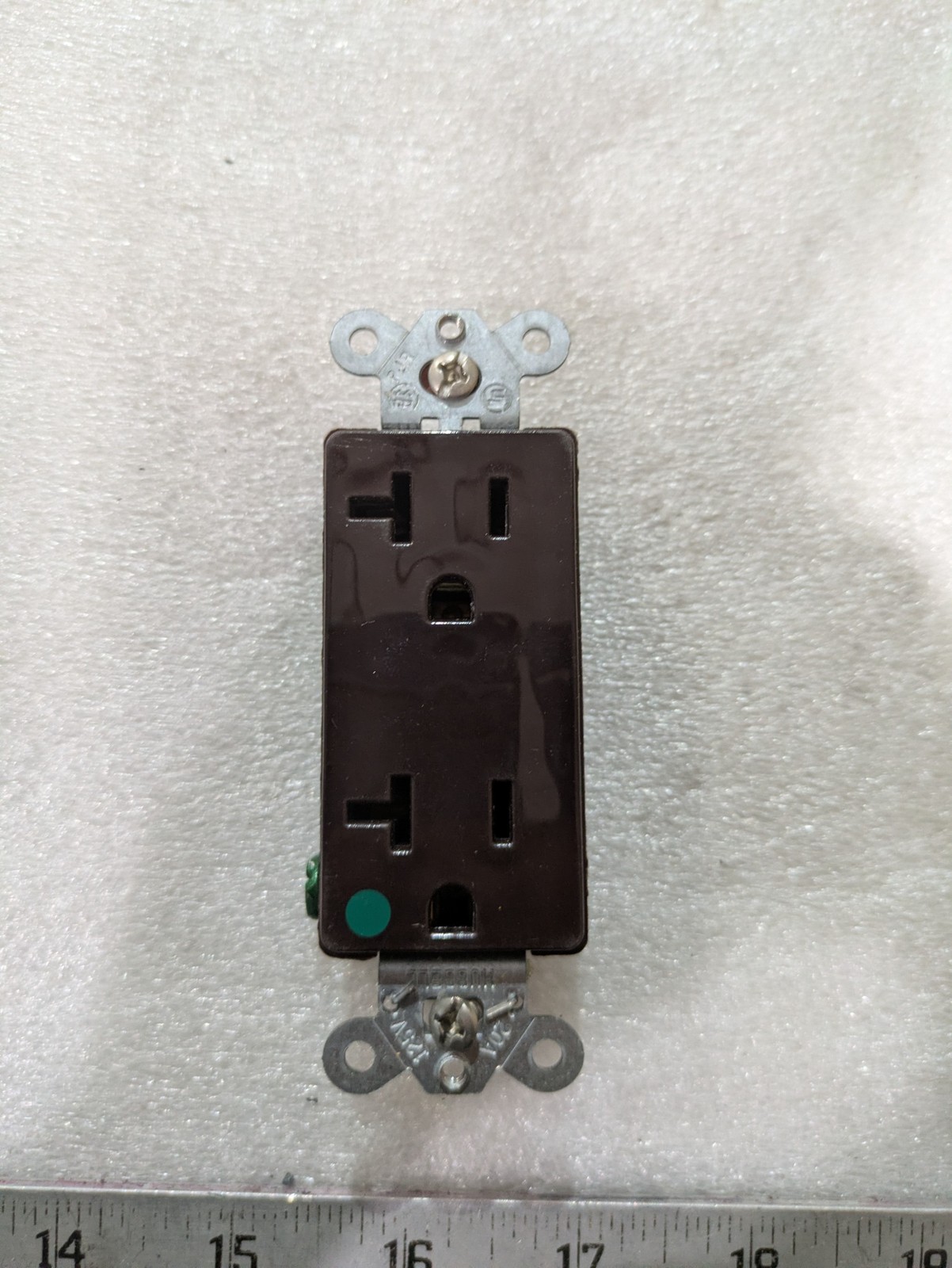 Hubbell HBL2182 Brown Duplex Receptacle 20A 125V 2P 3W Grounding Set of 8 Units