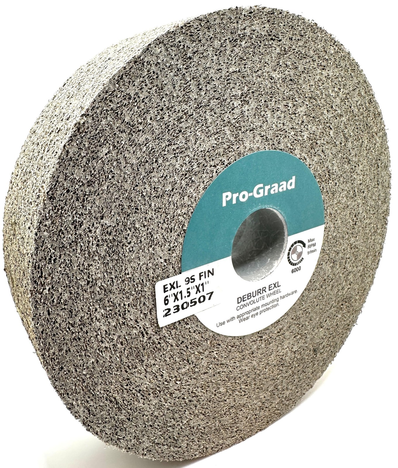 Pro-Graad EXL Deburring Wheel – 6″ x 1-1/2″ x 1″ 9S Fine Grit – Silicon…