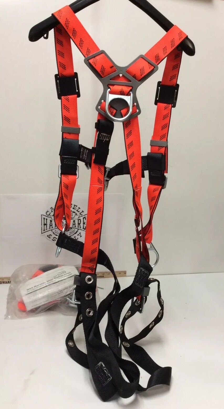 Harness MSA Full Body XLG Vest Style P#10091456 Rigging Climbing D-Ring Safety