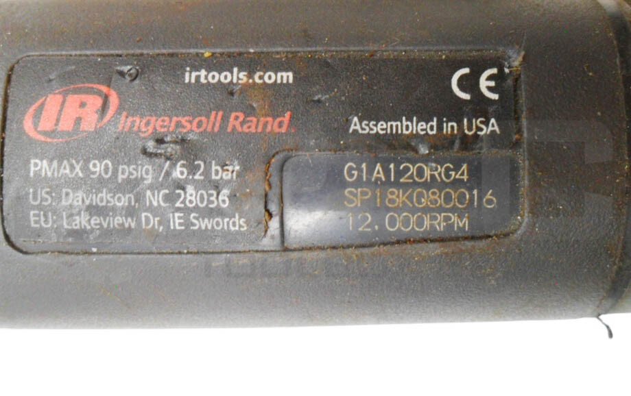 INGERSOLL RAND G1A120RG4 AIR DIE GRINDER 90PSIG 12000RPM