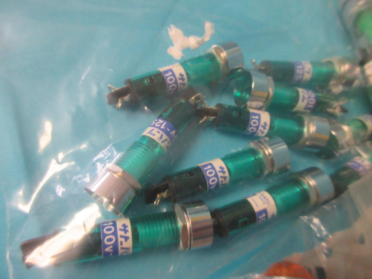Huge Lot of New Colored Indicator Light Lamp Round Red Green Yellow Clear 110V