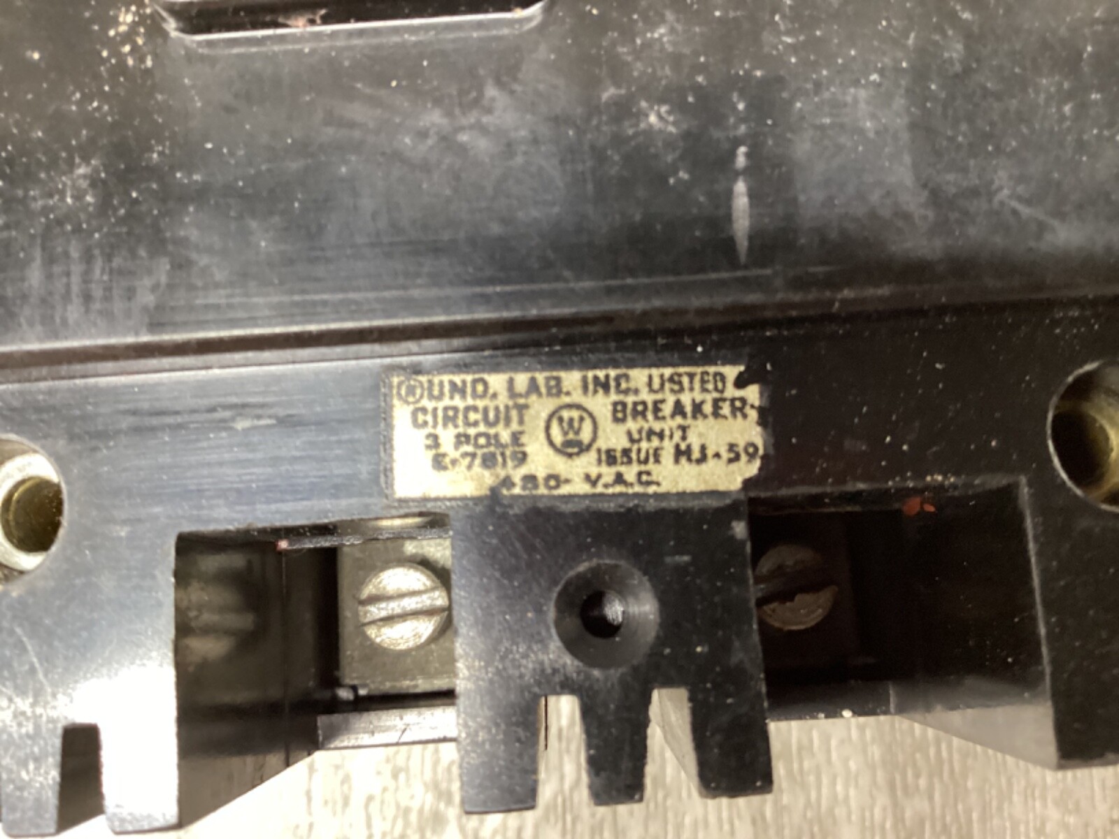 Westinghouse E-7819 Circuit Breaker 20A 3-Pole 480V 20 Amp #23A114PR2*CO