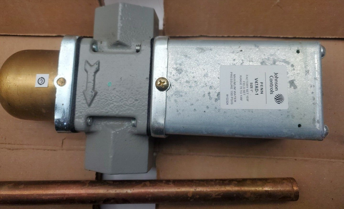 JOHNSON CONTROLS V47AD-1C, 1″ WATER VALVE 75-135 DEG V47AD1C,