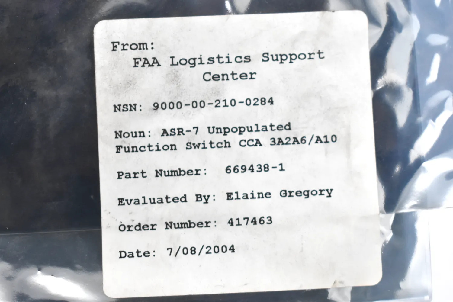 RAYTHEON CO 6694391 CIRCUIT CARD ASSEMBLY