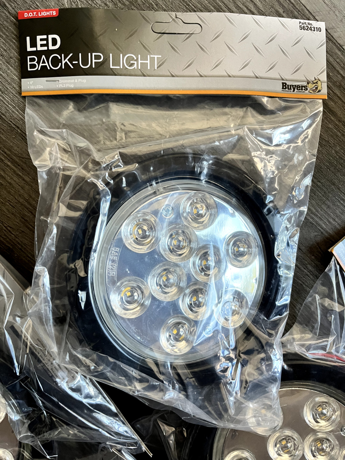 Buyers Products 4 ” Clear Round Backup Light Kit With 10 LEDs Qty 6 5624310