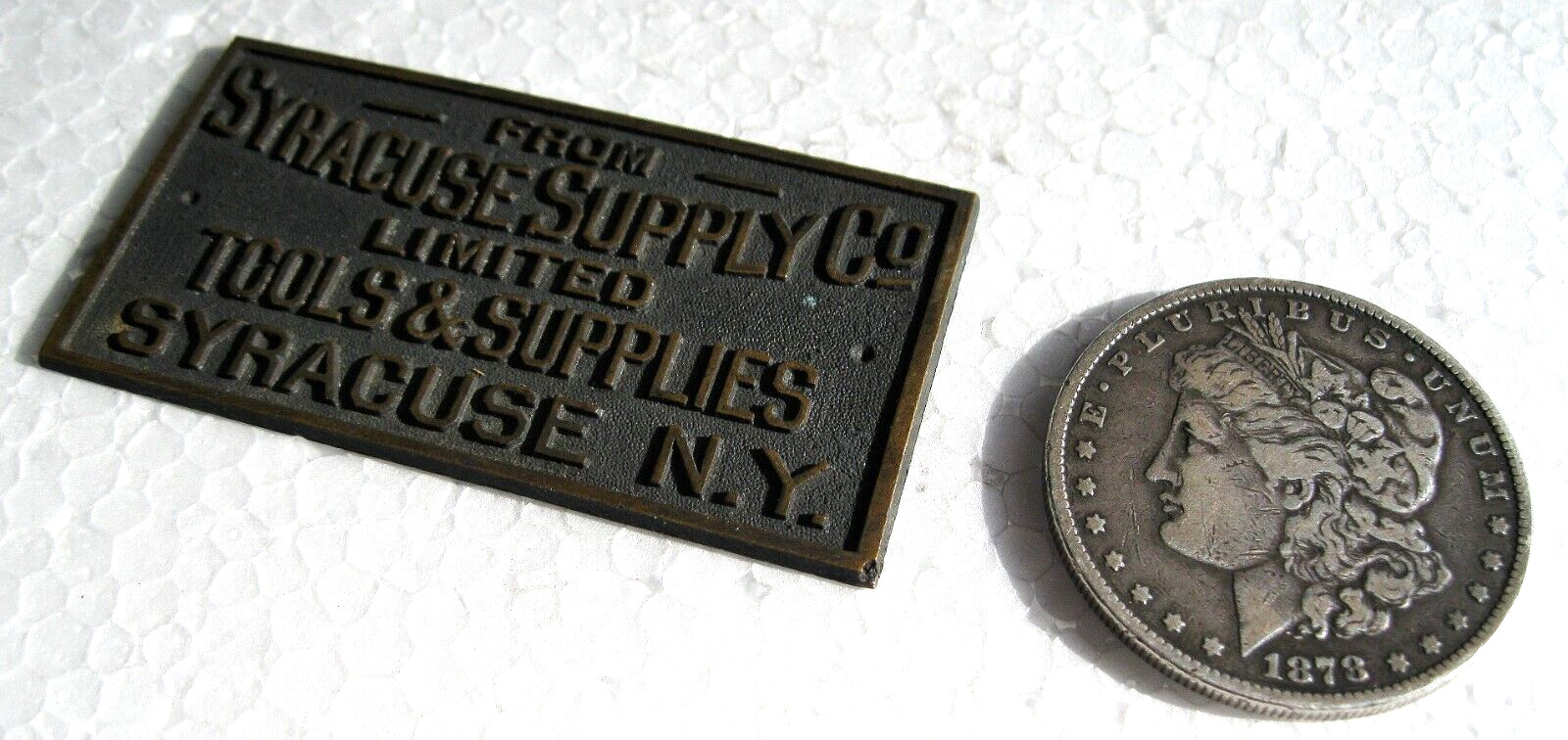The Syracuse Supply Co. Limited Tools and Supplies Syracuse NY Brass Machine Tag