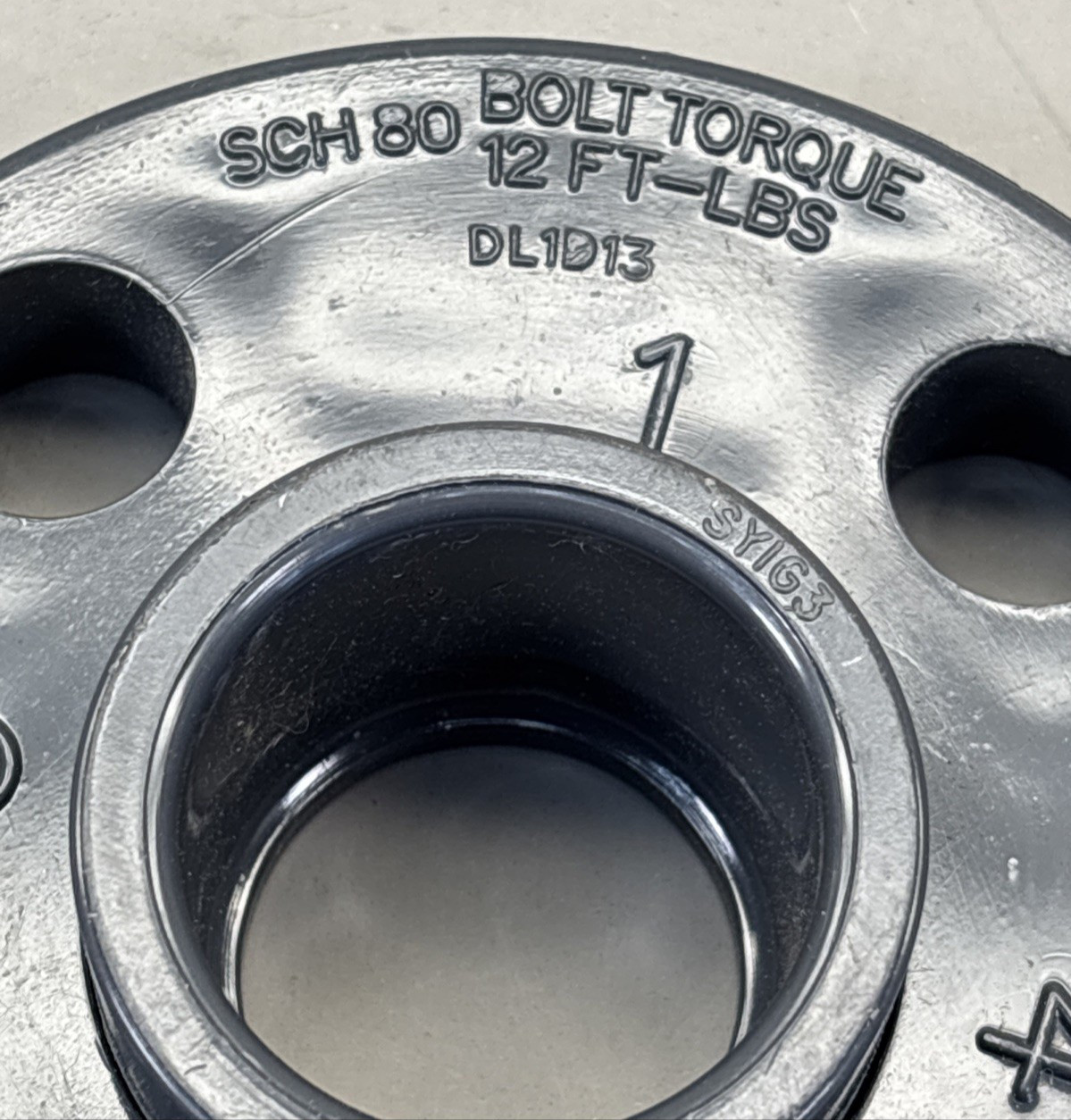 SPEARS SCH 80 1″ FLANGES 4 BOLT 12FT/LBS 150PSI DL1D13 + 2 Gaskets