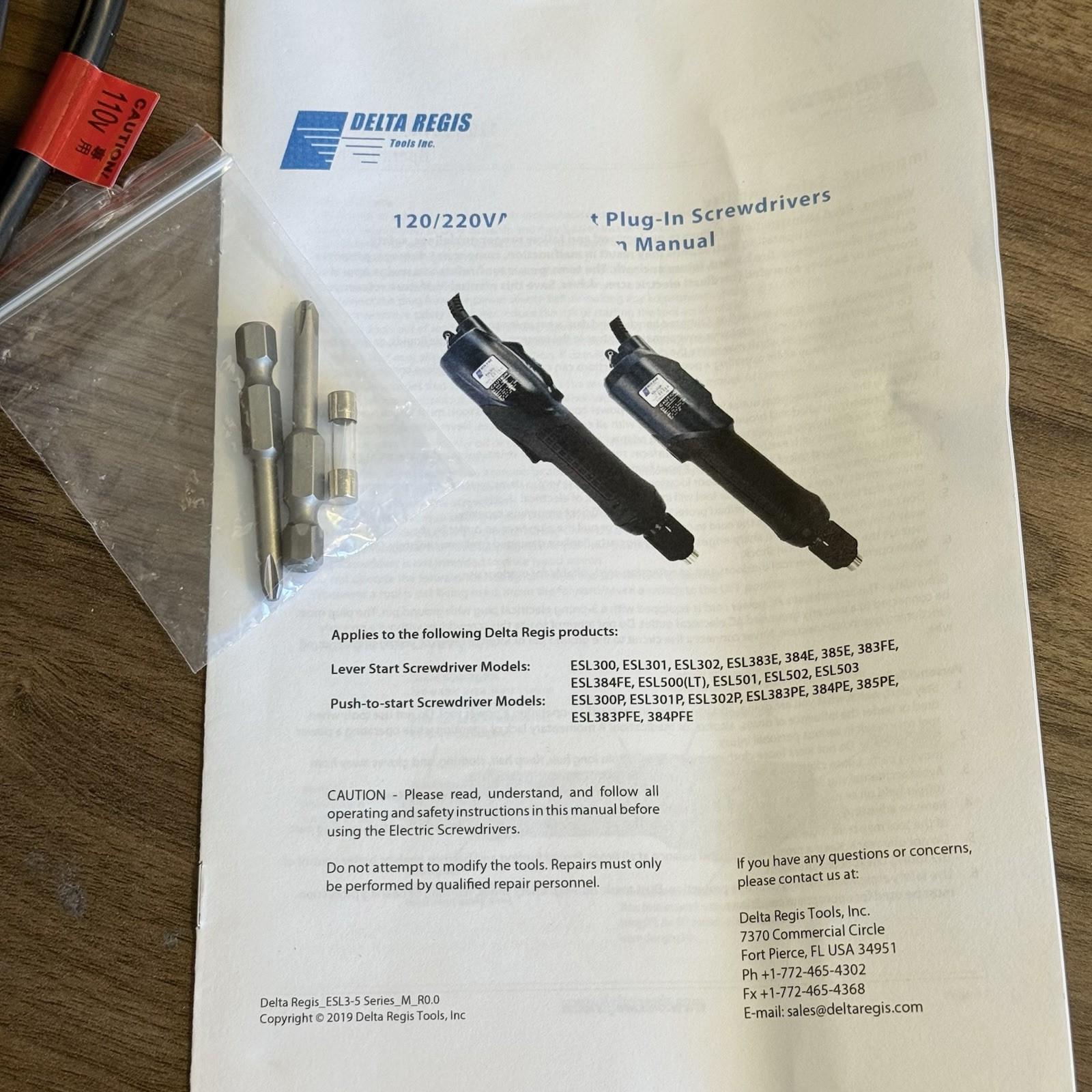 NEW Delta Regis ESL302 Electric Torque Screwdriver 13-39 in-lb