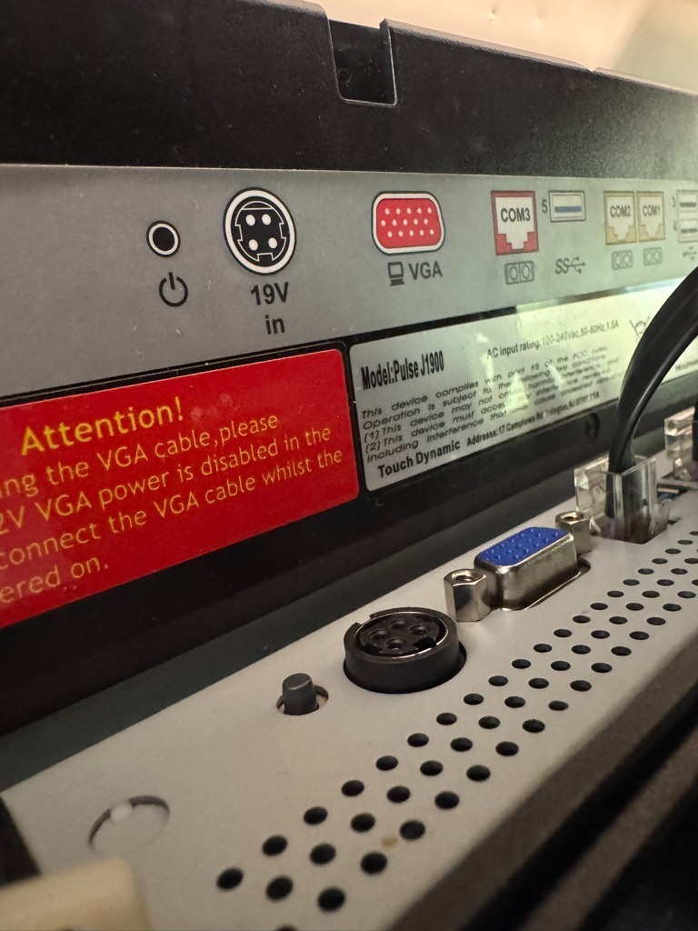 Touch Dynamic J1900 POS w/ Base, Card Reader & 500GB HDD – No Power Supply