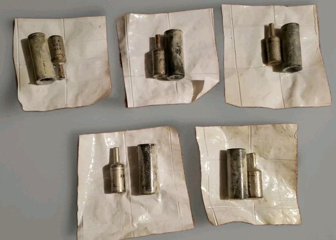 Burndy AYP4 HYPLUG  Alunimum Compression Adapters for #4 wire Lot of 5 Adapters
