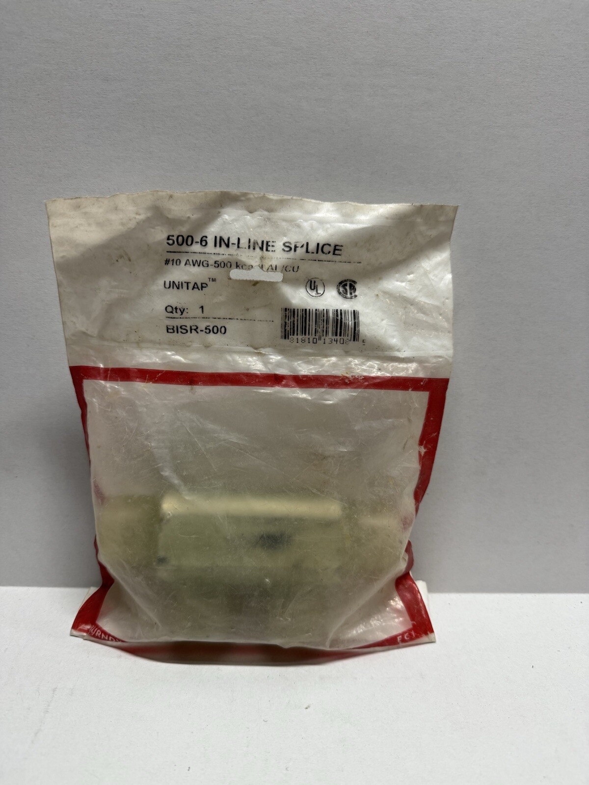 Burndy BISR-500 10AWG- 500-6 In-Line Splice Connector
