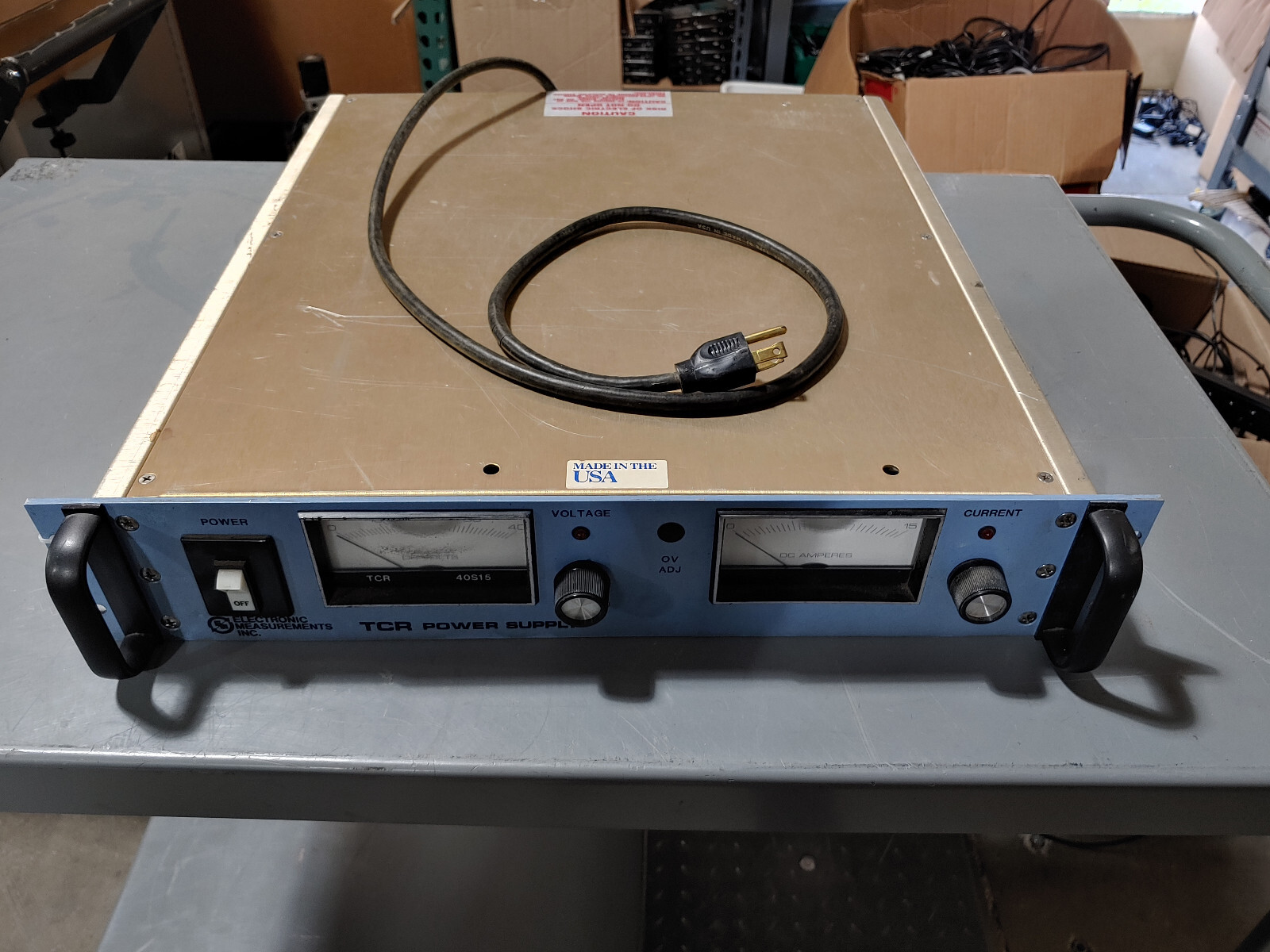 ELECTRONIC MEASUREMENT TCR40S154 0-40VDC 15A Variable TCR Power Supply