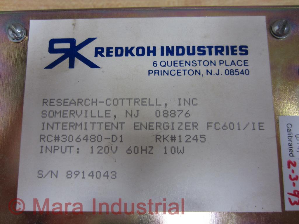 Research Cottrell FC601/IE Intermittent Energizer 306480-D1