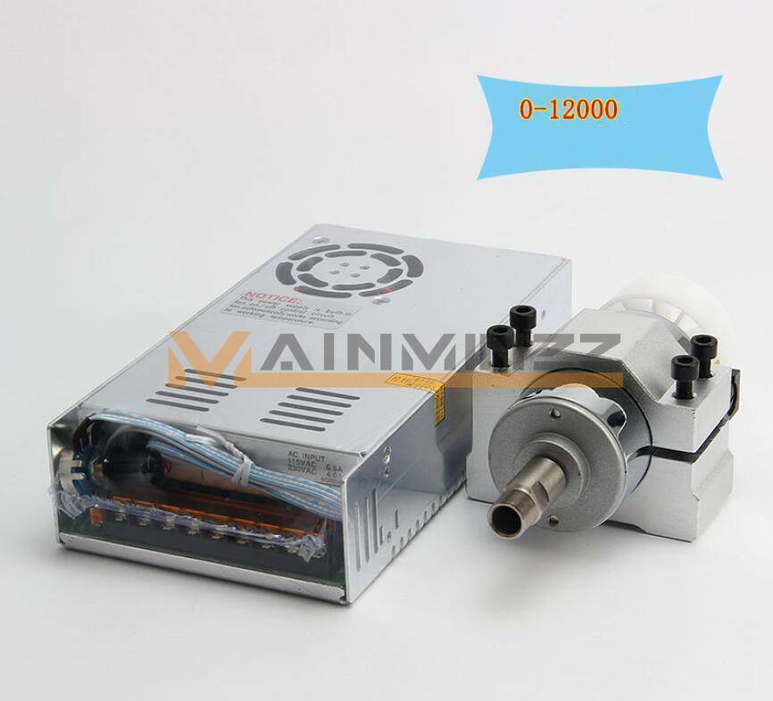 ER11 Spindle Motor 0.4Nm DC12-48V+Power Supply+Mount Bracket CNC Router Kit 300W