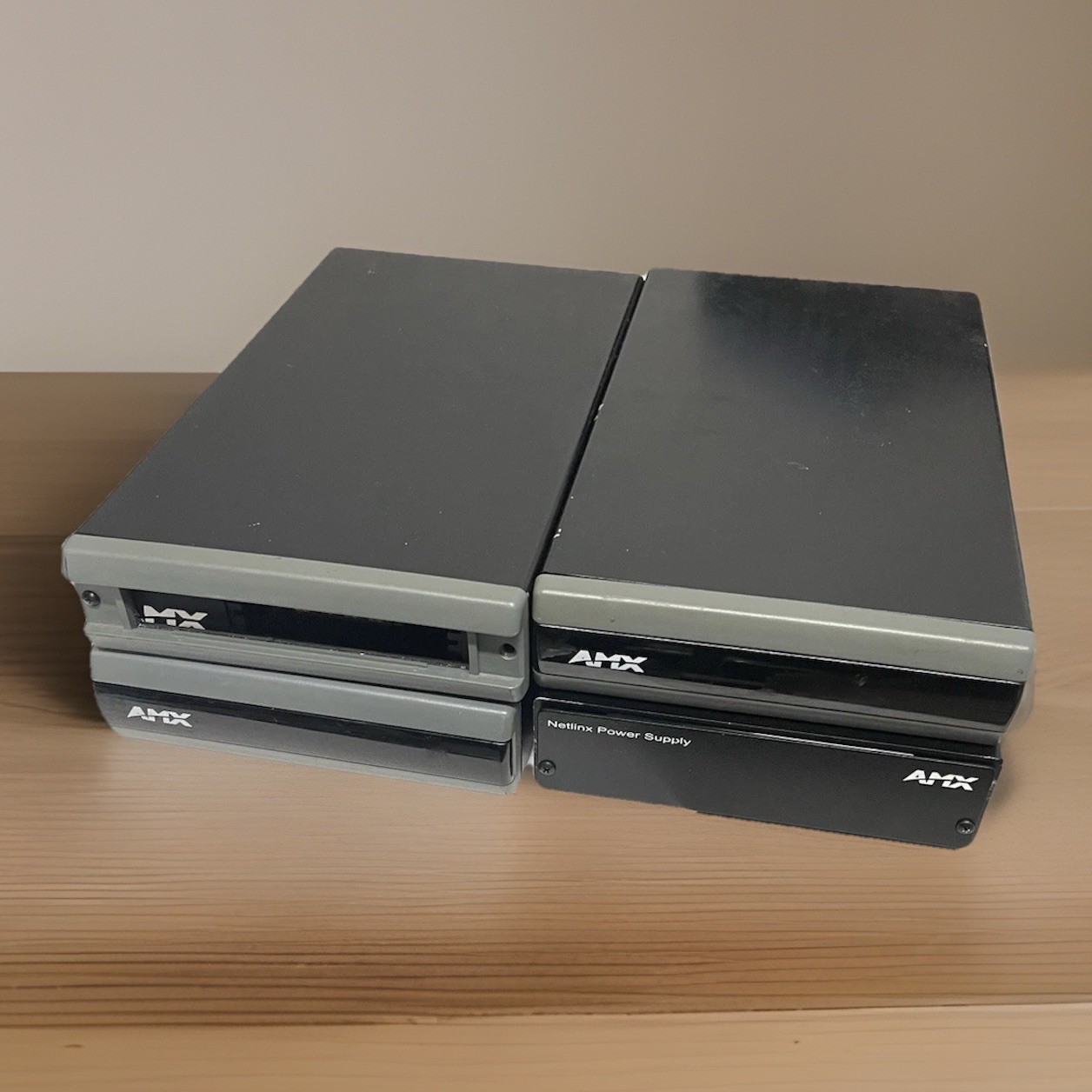 Lot of 3 AMX NXS-NMS NetModules, Plus Power Supply, FG-423-41 13.5Dc, 6.6A