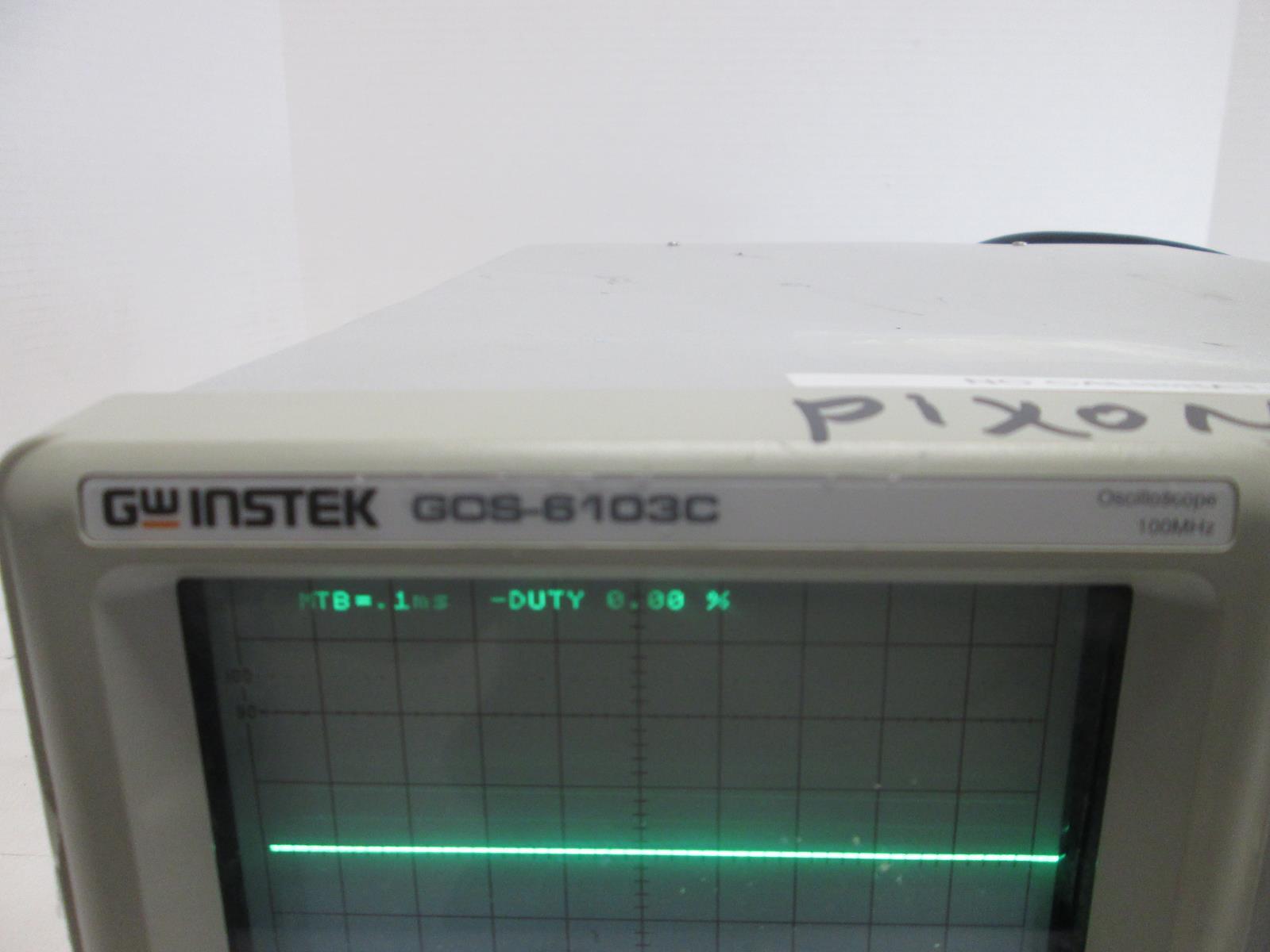 GW INSTEK GOS-6103C OSCILLOSCOPE DENT ON UNIT