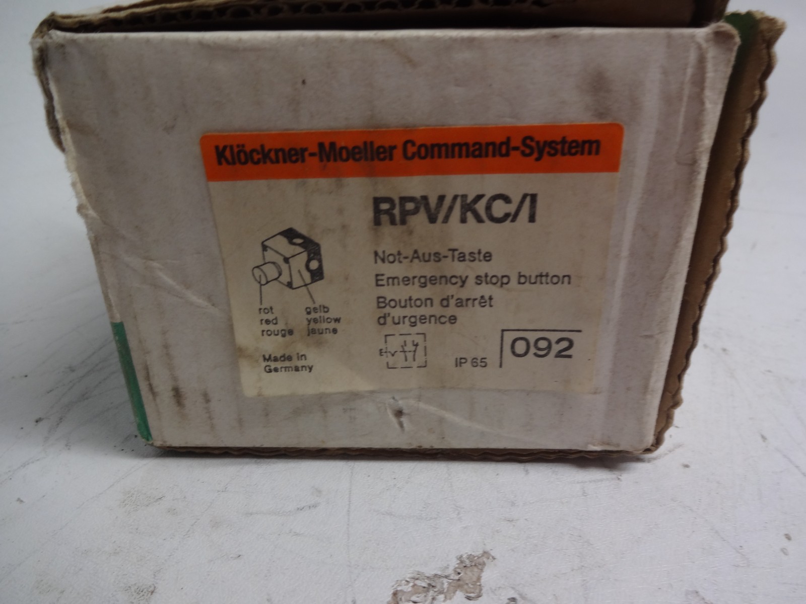 Moeller Rpv/kc/i Emergency Stop Button