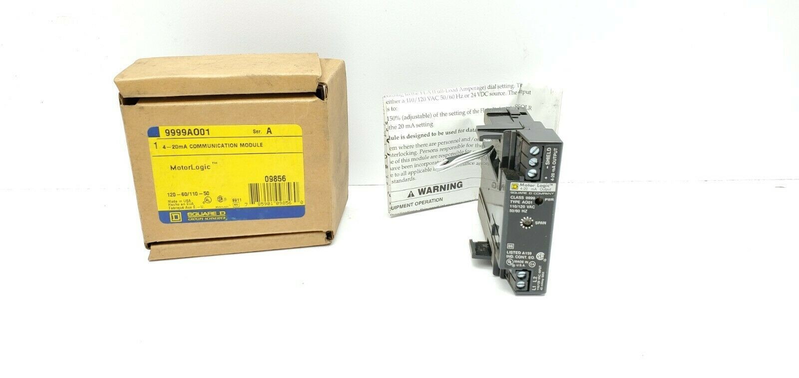 Square D 9999AO01 Series A 4-20mA Communication Module Motor Logic 110/120Vac