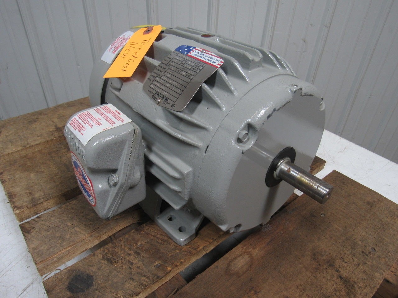 BALDOR AEM3686-4 1-1/2 HP TE 460V 3PH 1750RPM Frm184 AC Motor 7/8″ Shaft NOS
