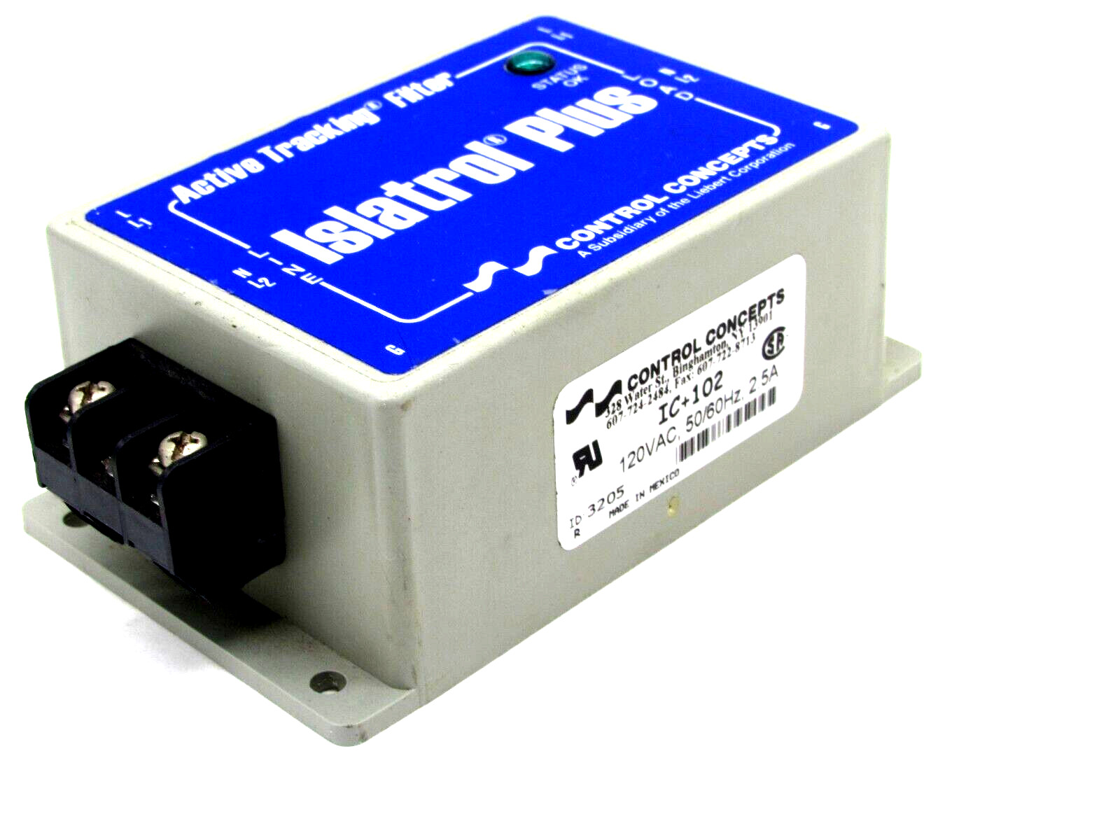 USED CONTROL CONCEPTS IC+102 ACTIVE TRACKING FILTER IC102