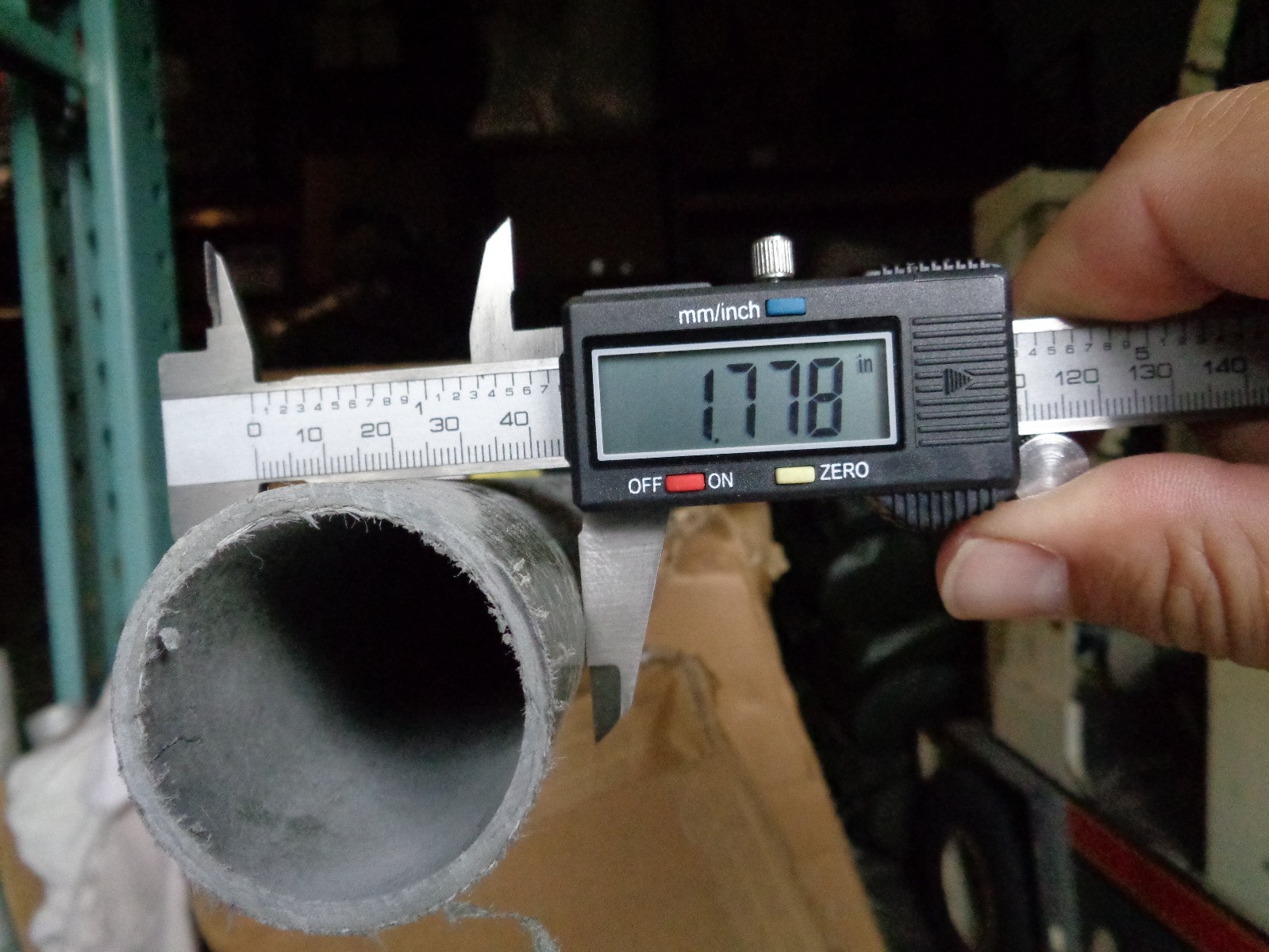 Fiberglass Round Tube 1.778″ OD X 1.554″ ID x 40″ L wall thickness 0.1085″