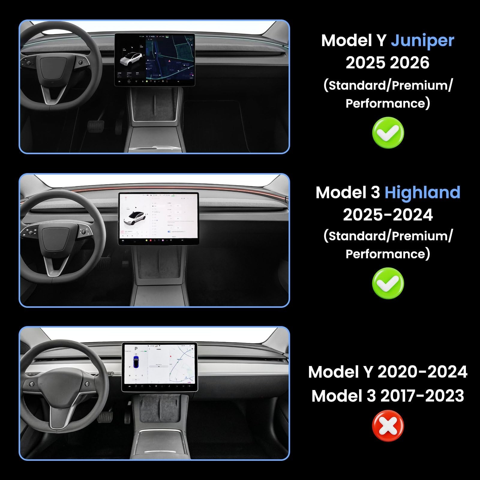 for Tesla Model Y Juniper Under Screen Storage Organizer 2025-2026/Model 3 Hi…