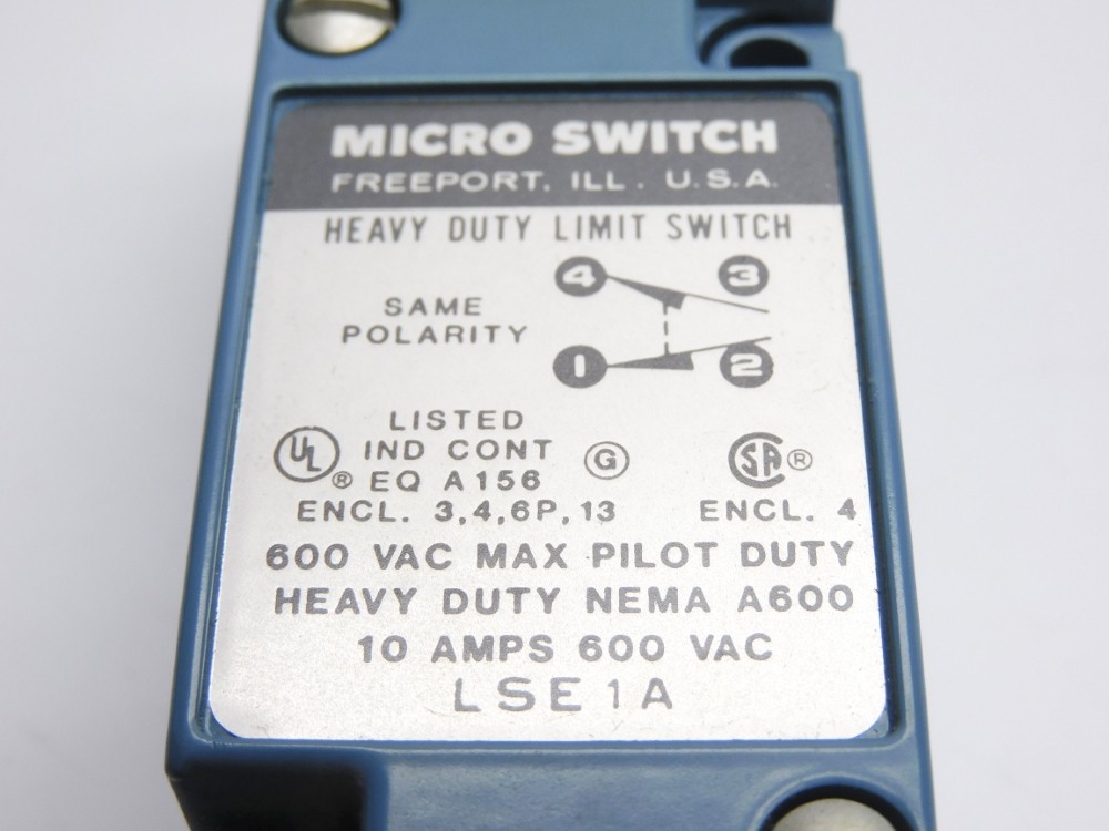 MICRO SWITCH LSE1A 600VAC 10A NSNP