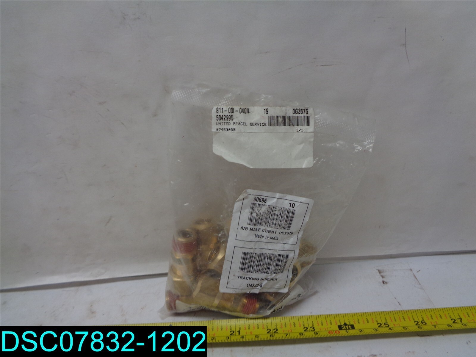 QTY=10:P MALE CONNECTOR 1/2″ X 3/8″ 90686