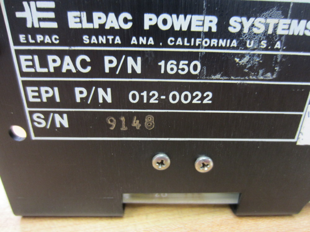 Elpac 1650 Power Supply 012-0022