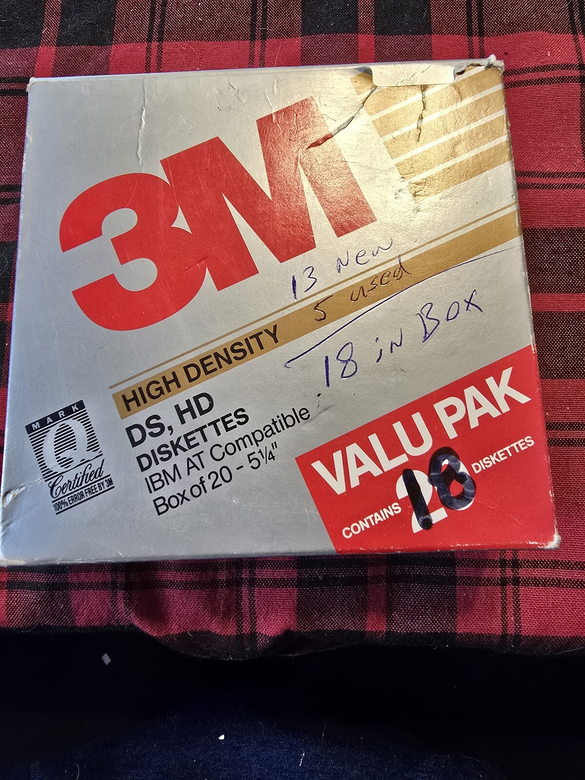 3M High Density DS HD Diskettes 5-1/4″ 13-New 5-Used 18-Total *FREE SHIPPING*
