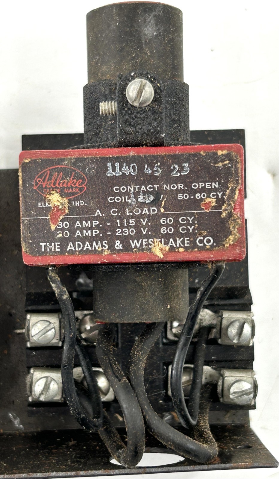 ADLAKE 1140-45-23 RELAY NORMAL OPEN 115V 50/60HZ