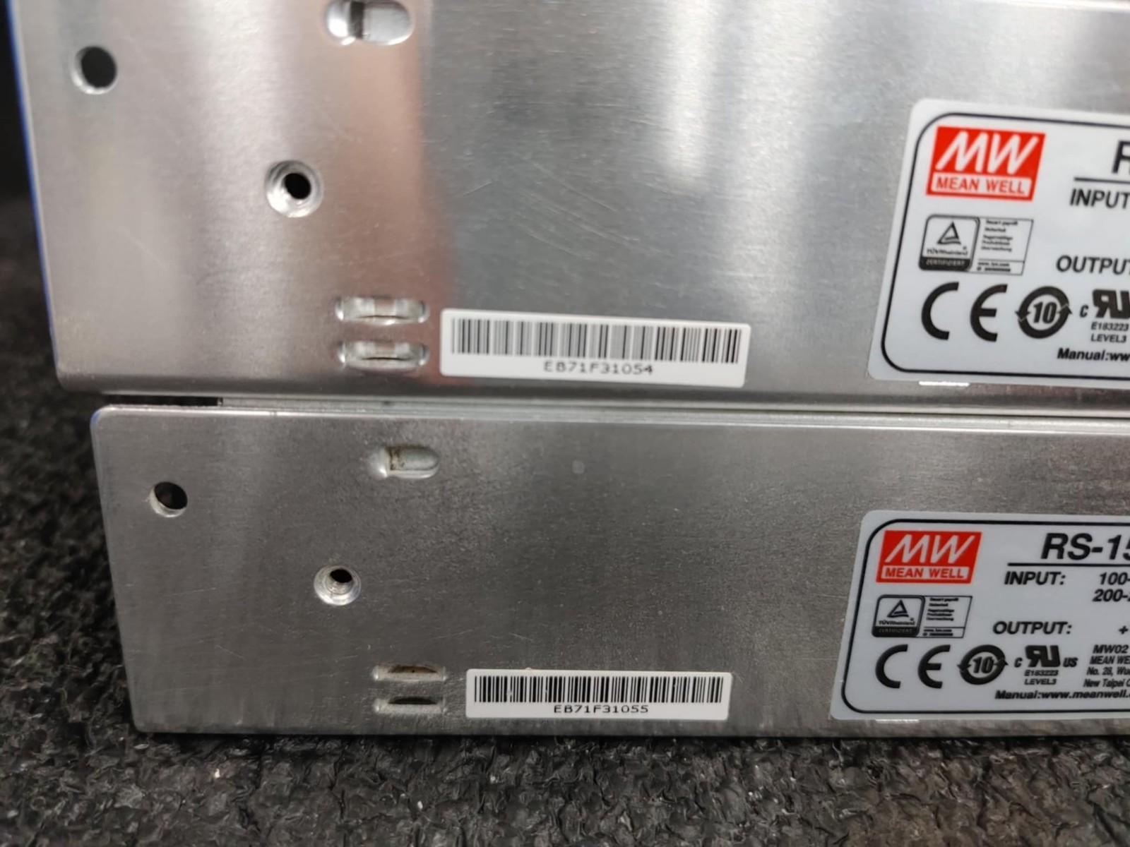 Lot of 2 Mean Well RS-150-12 AC to DC Power Supply Single Output 12V 12.5AMP150W