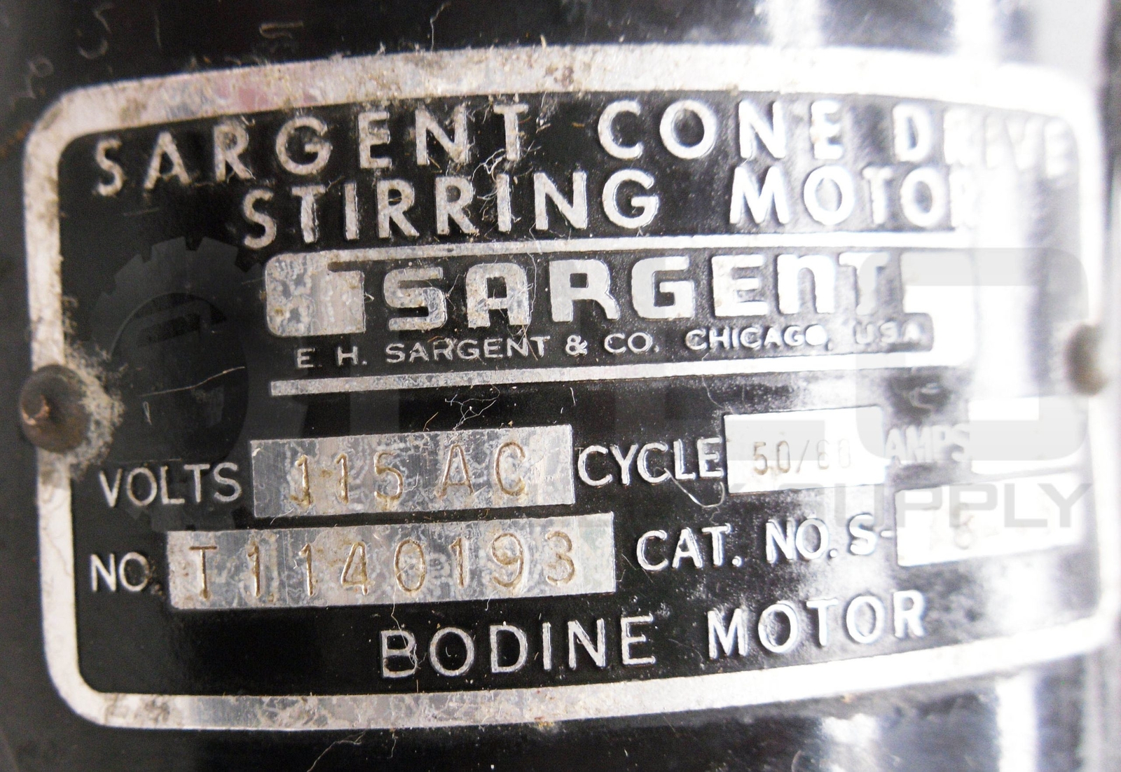SARGENT S-76445 CONE DRIVE STIRRING MOTOR 115VAC 50/60HZ .5A T1140193