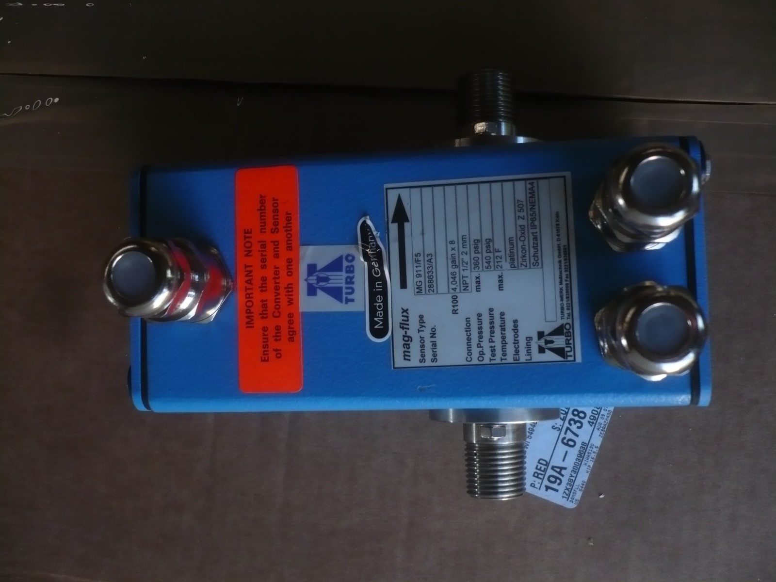 New Mag Flux MG 911/F5 Turbo Flow Sensor