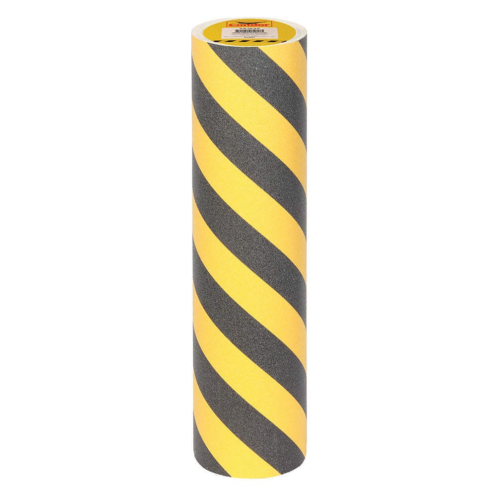 CONDOR GRAN15295 AntiSlip Tape,60 ftLx24″W,BLK/YLW,46Grit 55JK24
