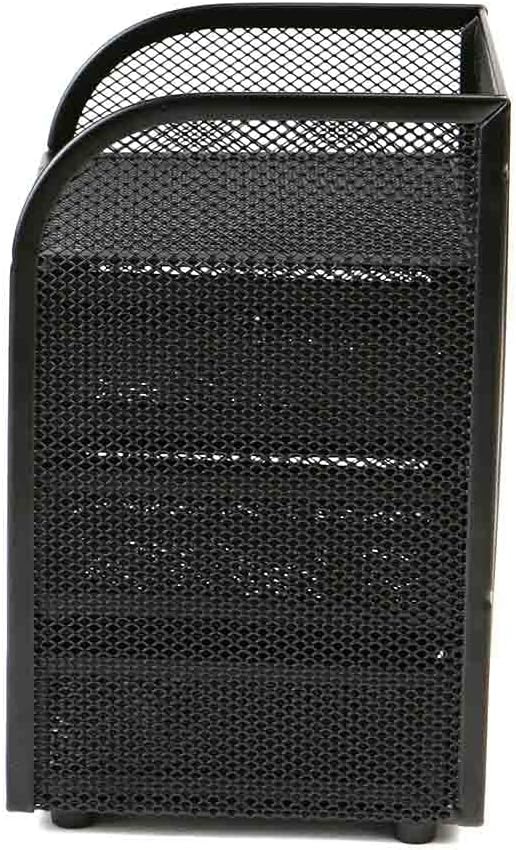 Mind Reader Desktop Accessory Storage, Paper Binder 4.75″L x 5″W x 8″H, Black