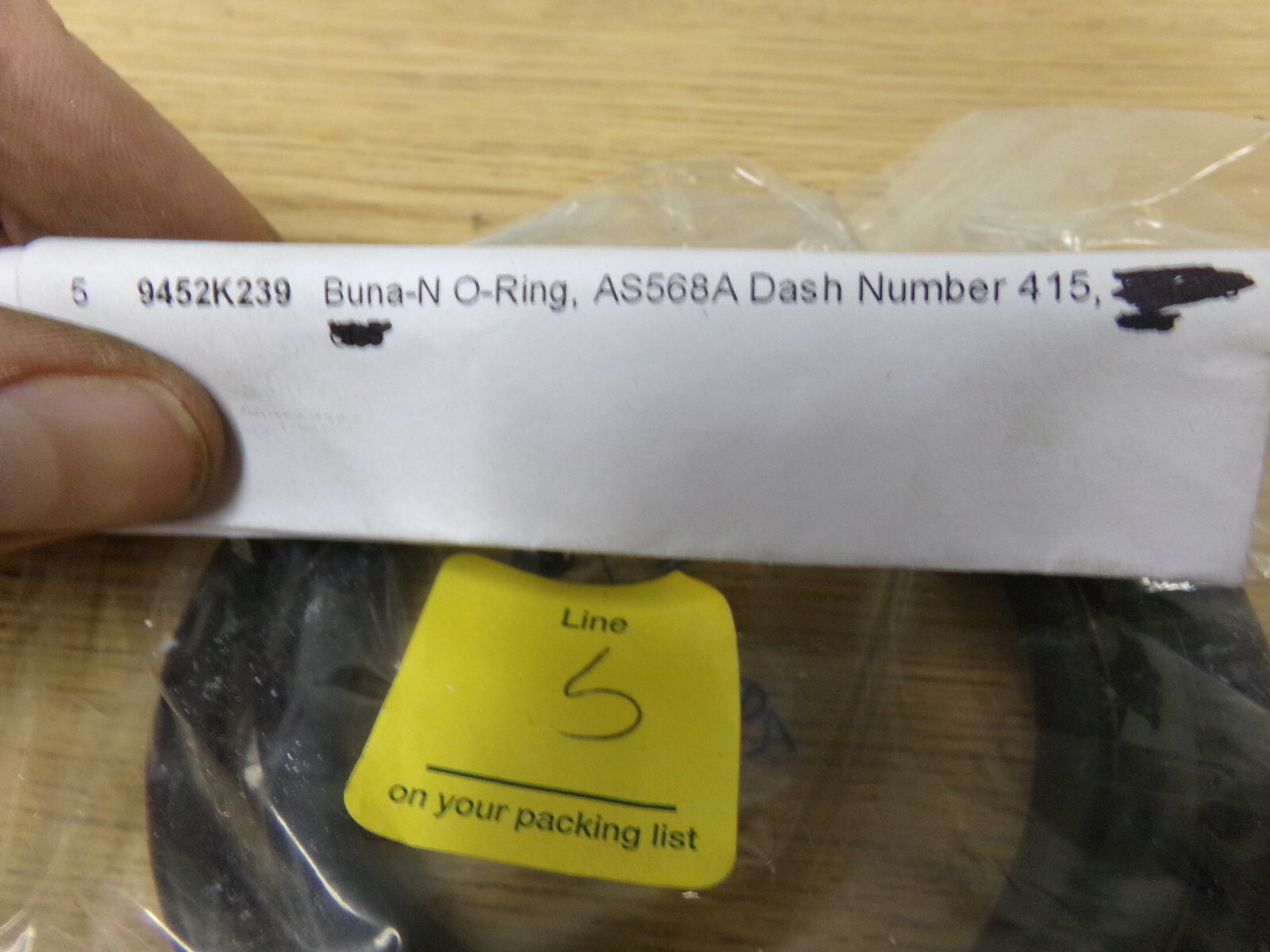 NEW McMaster-Carr Buna N O-Ring 9452K239 AS568A Dash 415 Line 5