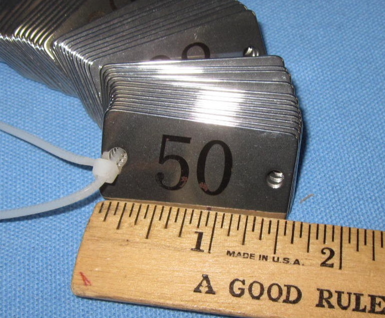 50 StayMax Stainless Steel Numbered Tags