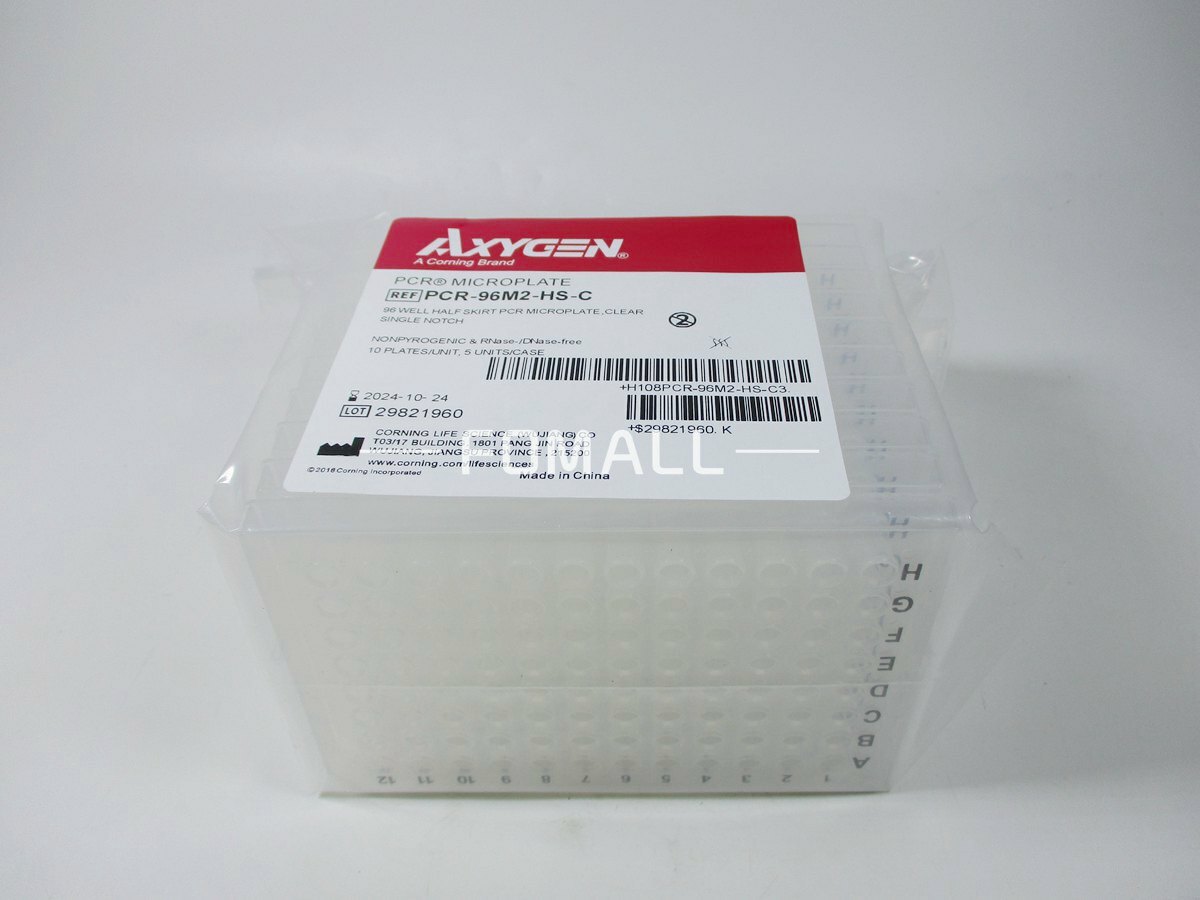 10 Plates/bag For AXYGEN 0.2ML transparent 96-well PCR plate PCR-96M2-HS-C