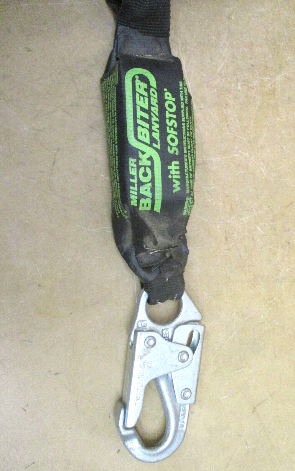 Miller 913B/ 6FTGN Back Biter Lanyard 310 Lb Capacity w/ SOFSTOP 48861LIN