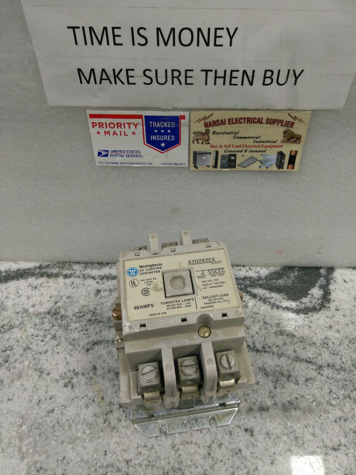 Westinghouse A202K2CA 60A Contactor 505C806G01 TUNGSTEN LAMP /480VA MODEL J(13D1
