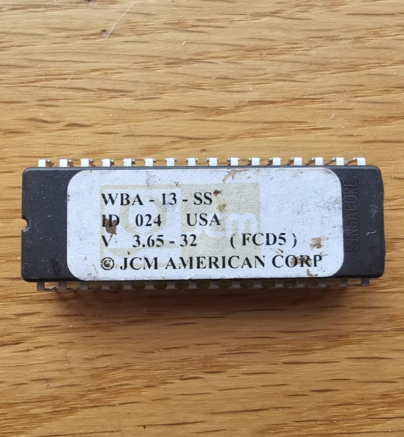WBA-13-SS EPROM Chip ID 024 USA 3.65-32 FCD5 JCM American Corp