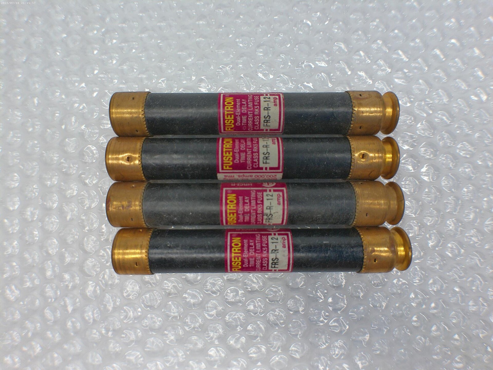 FUSETRON FRS-R-12 FUSE PINK LOT OF 4 NSNP