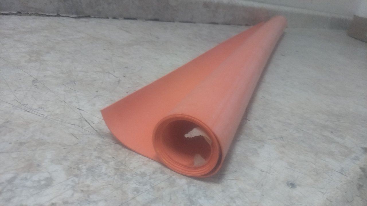 Knipex 98 67 10 39-3/8 In Length 39-3/8 In Width Red Rubber Insulating Mat