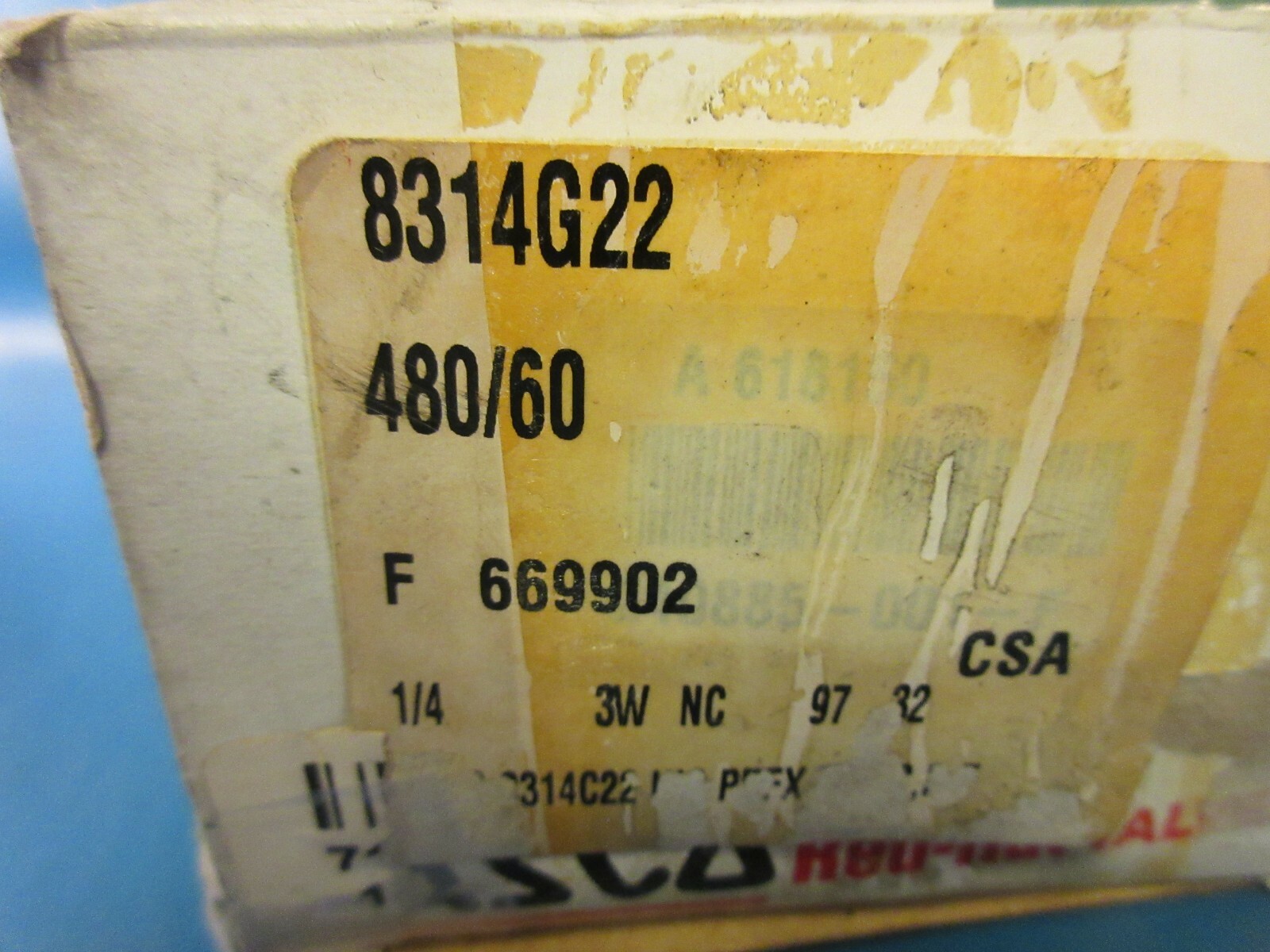 ASCO 8314 G22 Solenoid Valve, 1/4 Ports, 480/60, 440/50, 238610-088D Solenoid