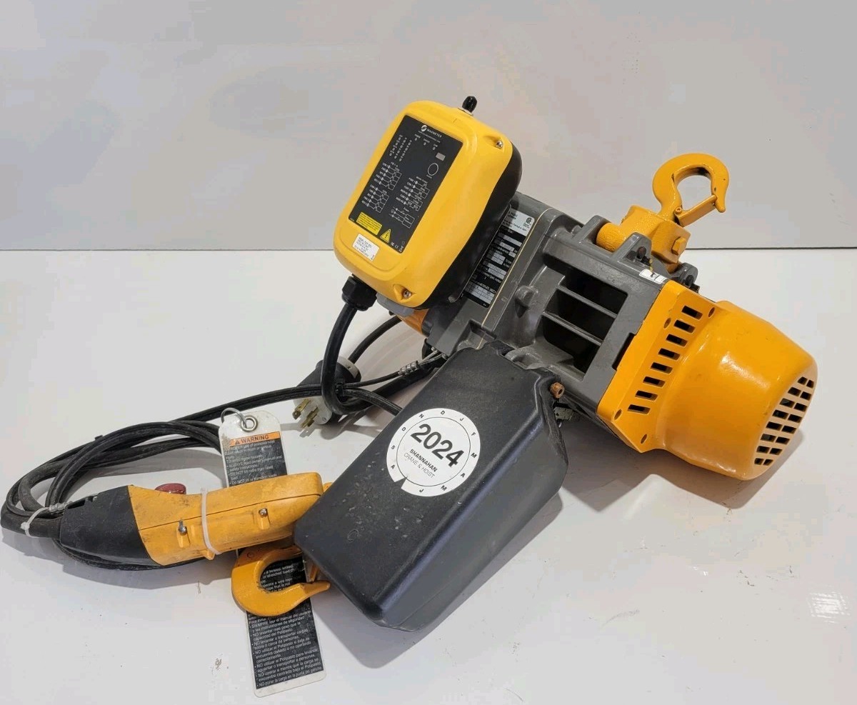 Harrington 1/4 Ton 500 lbs Electric Chain Hoist 208-230 Volt (As Is) See Details