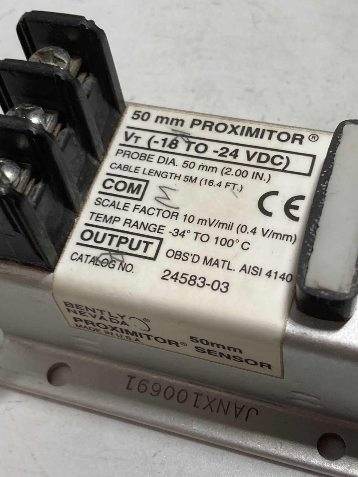 BENTLY NEVADA 24583-03 PROXIMITOR 50MM -28 TO -24VDC NNB