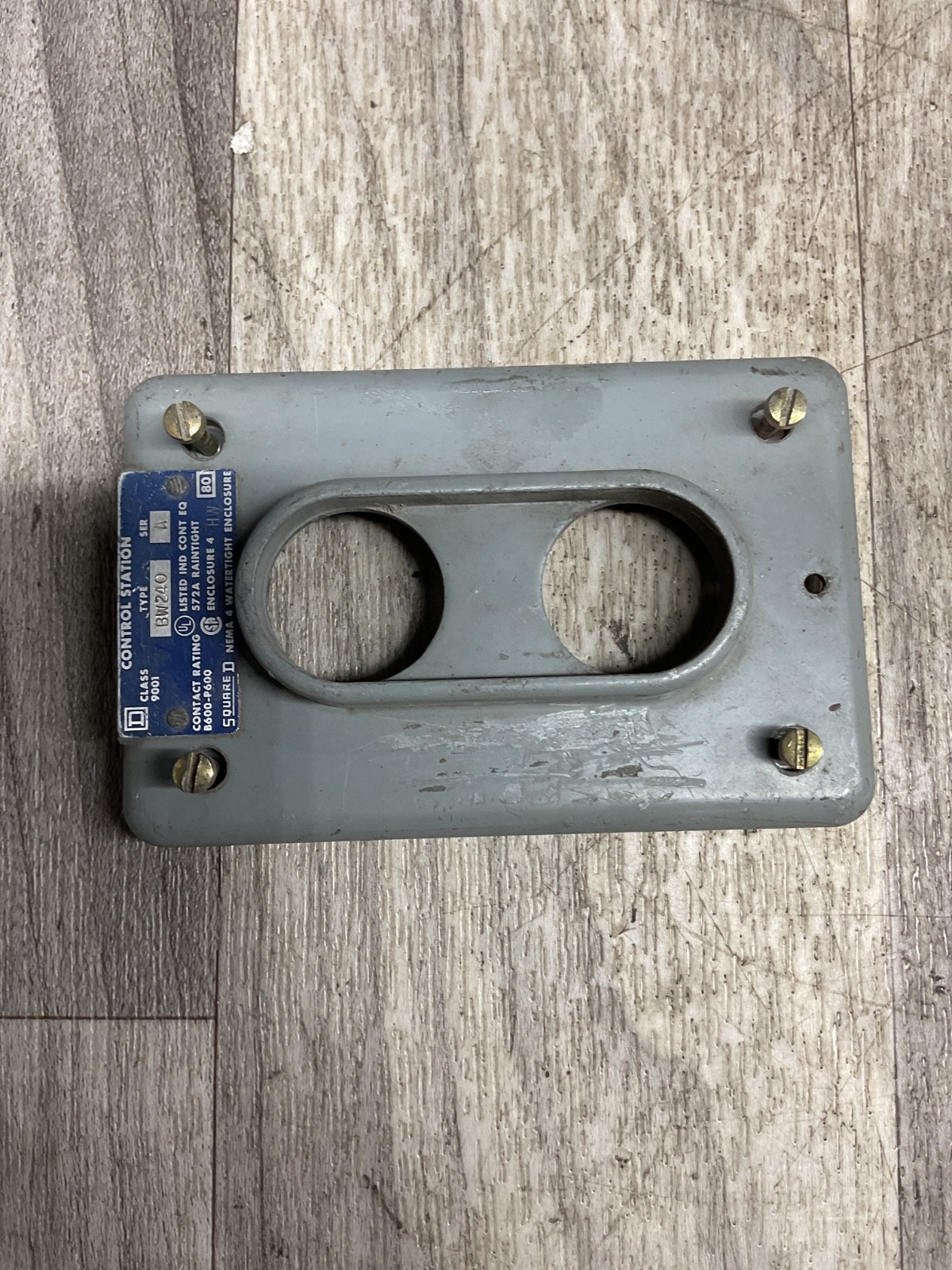 SQUARE D BW240 2 Button Control Station Cover Only #4016X102SI